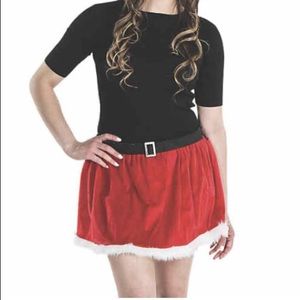 Santa Skirt with Fur Trim
